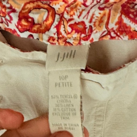 J.jill Wide Leg Cropped Pants Coastal Chic Sailor Style Button Detail Size 10P - Picture 5 of 5